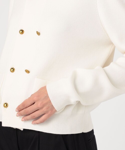 コットンカシミヤ ダブルボタンカーディガン（カーディガン/ボレロ