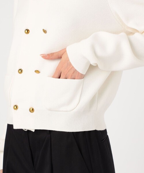 コットンカシミヤ ダブルボタンカーディガン（カーディガン/ボレロ