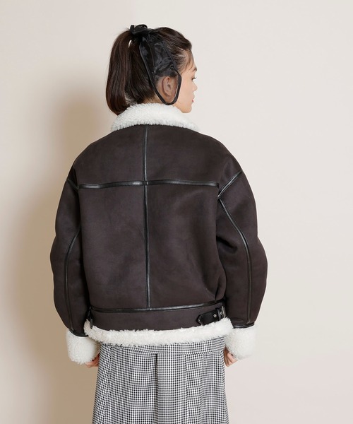 REDYAZEL（レディアゼル）の「ムートンジャケット（ムートンコート・レディース・ベージュ/ブラック/カーキ・FREE）」の16枚目の写真