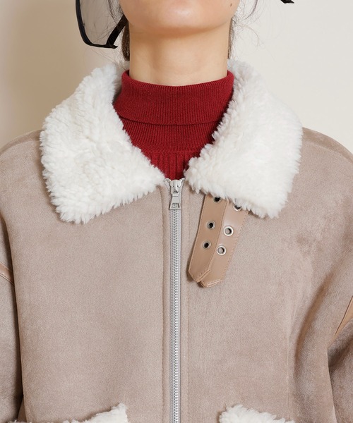 REDYAZEL（レディアゼル）の「ムートンジャケット（ムートンコート・レディース・ベージュ/ブラック/カーキ・FREE）」の19枚目の写真