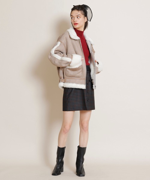 REDYAZEL（レディアゼル）の「ムートンジャケット（ムートンコート・レディース・ベージュ/ブラック/カーキ・FREE）」の11枚目の写真