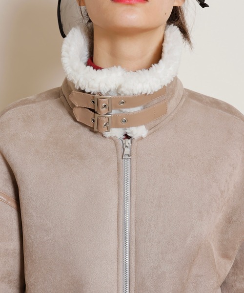 REDYAZEL（レディアゼル）の「ムートンジャケット（ムートンコート・レディース・ベージュ/ブラック/カーキ・FREE）」の20枚目の写真