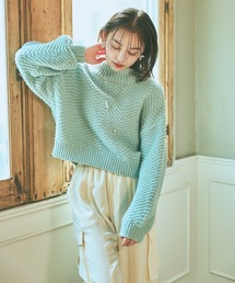 mysty woman | ヘリンボーン柄編みニット　990905(ニット/セーター)