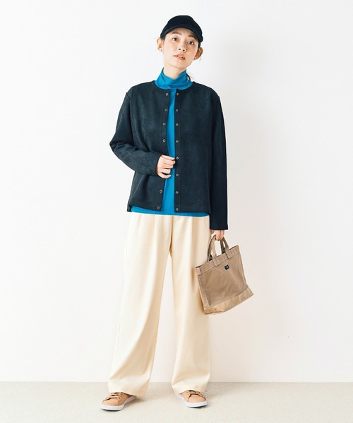 and myera(アンド マイラ)の「and myera ワイドなスラックス(スラックス・レディース・アイボリー/グレー・64/61/67/70/58/73)」の13枚目の写真