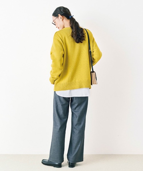 and myera(アンド マイラ)の「and myera ワイドなスラックス(スラックス・レディース・アイボリー/グレー・64/61/67/70/58/73)」の12枚目の写真