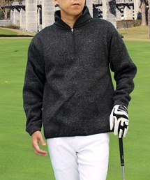 TopIsm（トップイズム）の「ゴルフウェア 裏起毛ニットフリース ハーフジップトレーナー メンズ（ゴルフグッズ）」