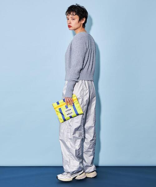 CITEN(シテン)の「<CITEN>フラット ポーチ ストライプ(その他雑貨・レディース・イエロー/オレンジ/ケリー/パープル/ブラック・FREE)」の7枚目の写真