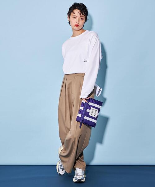 CITEN(シテン)の「<CITEN>フラット ポーチ ストライプ(その他雑貨・レディース・イエロー/オレンジ/ケリー/パープル/ブラック・FREE)」の9枚目の写真