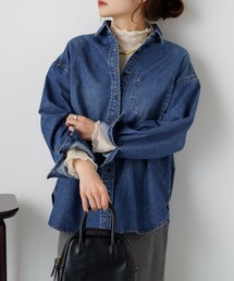 PUAL CE CIN | ボーイフレンドデニムシャツ(シャツ/ブラウス)