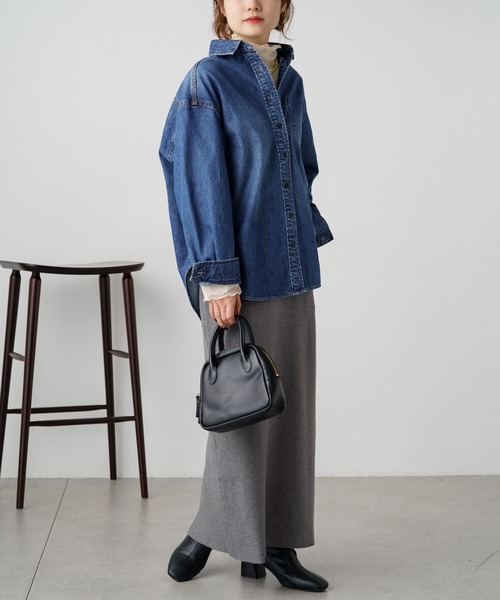 PUAL CE CIN（ピュアルセシン）の「ボーイフレンドデニムシャツ（シャツ/ブラウス・レディース・グレー/インディゴブルー・FREE）」の17枚目の写真