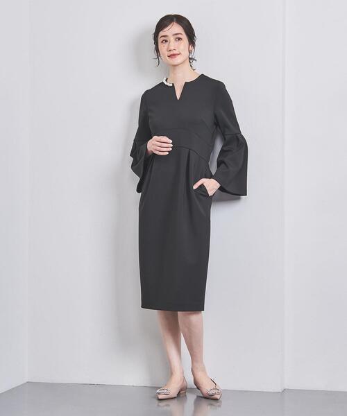 ユナイテッドアローズ　SPONGY パールモチーフ ワンピース　38 UNITED ARROWS（ユナイテッドアローズ）の「SPONGY パール