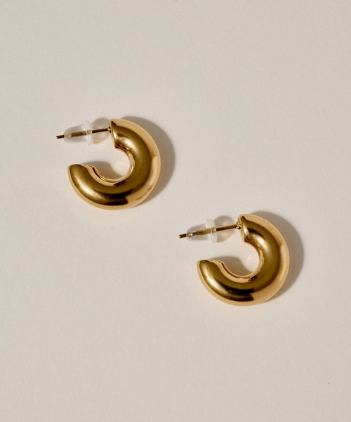 novice（ノーヴィス）の「【novice】Chunky Hoop Pierce［Stainless］（ピアス（両耳用）・レディース・ゴールド/シルバー・FREE）」の5枚目の写真