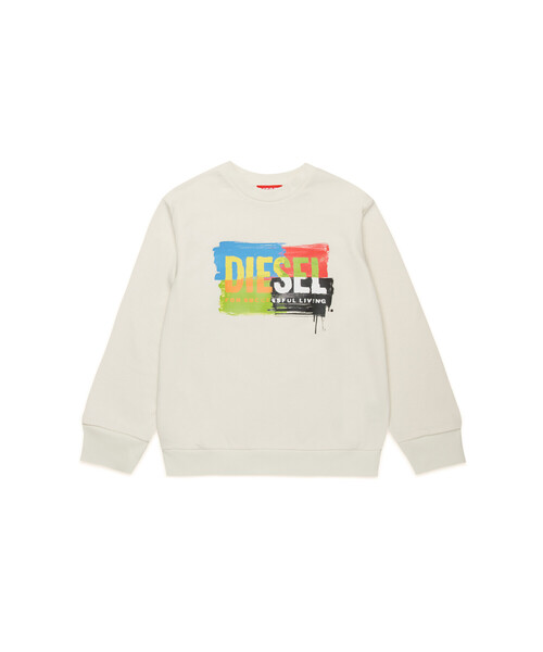 DIESEL（ディーゼル）の「キッズ スウェット SKAND OVER（スウェット・キッズ・オフホワイト/ブラック・10Y/8Y/6Y/14Y/4Y/12Y/16Y）」の2枚目の写真