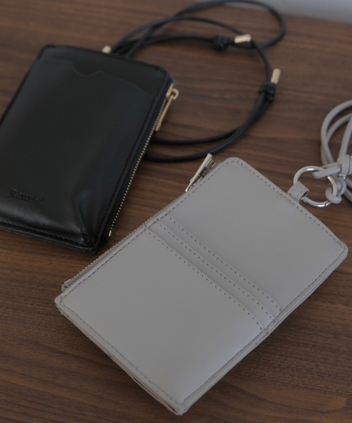 スマホショルダーバッグ / original phone shoulder bag フォンショルダー スマホケース スマホカバー ミニバッグ グレージュ ブラック（スマホグッズ）｜Reurie'（レウリィ）