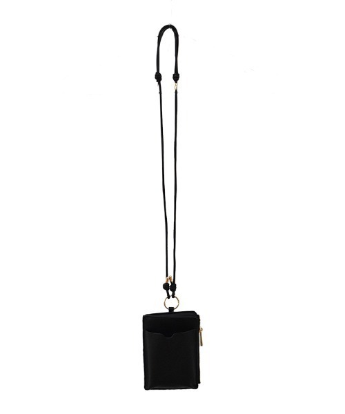 スマホショルダーバッグ / original phone shoulder bag フォンショルダー スマホケース スマホカバー ミニバッグ グレージュ ブラック（スマホグッズ）｜Reurie'（レウリィ）