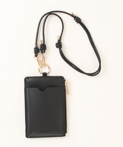 スマホショルダーバッグ / original phone shoulder bag フォンショルダー スマホケース スマホカバー ミニバッグ グレージュ ブラック（スマホグッズ）｜Reurie'（レウリィ）