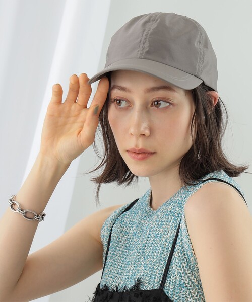 Ray BEAMS（レイビームス）の「La Maison de Lyllis × Ray BEAMS / 別注 SKY キャップ（キャップ・レディース・チャコールグレー/ピンク・ONE SIZE）」の4枚目の写真