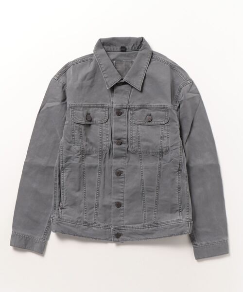 Banana Republic(バナナリパブリック)の「オーセンティック ブラッシュド キャンバス トラッカージャケット(デニムジャケット・メンズ・グレー・L/XL/M/S)」の2枚目の写真