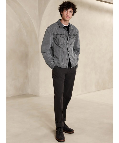 Banana Republic(バナナリパブリック)の「オーセンティック ブラッシュド キャンバス トラッカージャケット(デニムジャケット・メンズ・グレー・L/XL/M/S)」の3枚目の写真