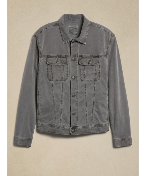 Banana Republic(バナナリパブリック)の「オーセンティック ブラッシュド キャンバス トラッカージャケット(デニムジャケット・メンズ・グレー・L/XL/M/S)」の5枚目の写真