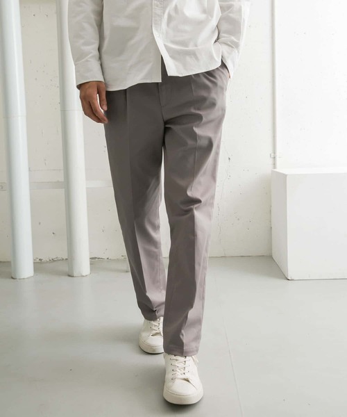 セール】『WEB限定』『XLサイズあり』ストレッチチノワンタックパンツ