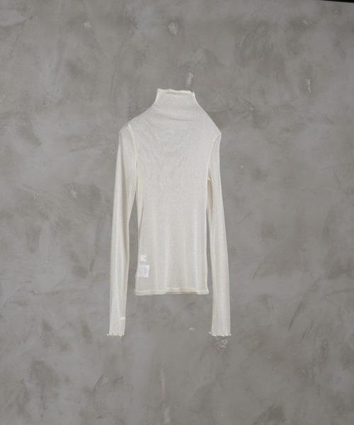 Lam Jersey High Neck Sheer Topカットソー　サイズ2 Lam Jersey High Neck Sheer Topカットソーサイズ2