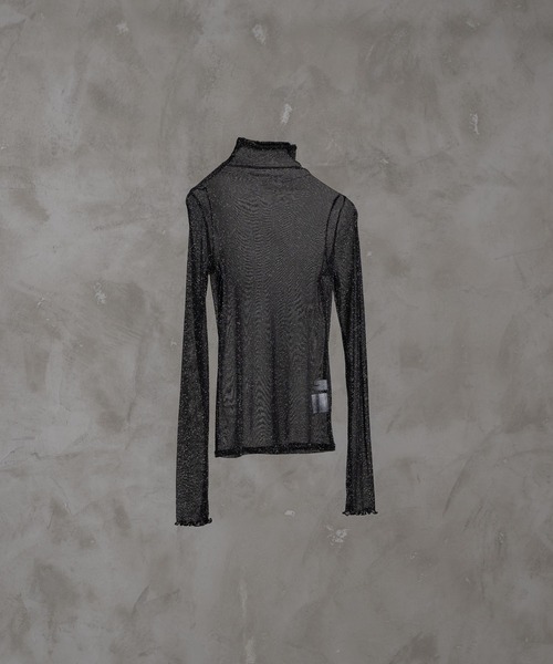 Lam Jersey High Neck Sheer Topカットソー　サイズ2 Lam Jersey High Neck Sheer Topカットソーサイズ2