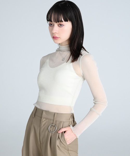ラインストーンシアートップス