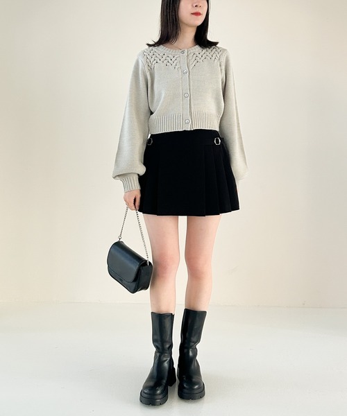 Heather（ヘザー）の「サイドベルトプリーツスカート　105079（スカート・レディース・グレー/ブラック/グレー系その他・S/M）」の15枚目の写真