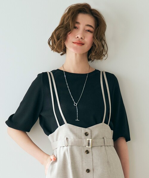 クローブ CLOVE ドライタッチプルオーバー （アイボリー） 雑誌掲載【多機能】やわらかドライタッチ五分袖プルオーバー