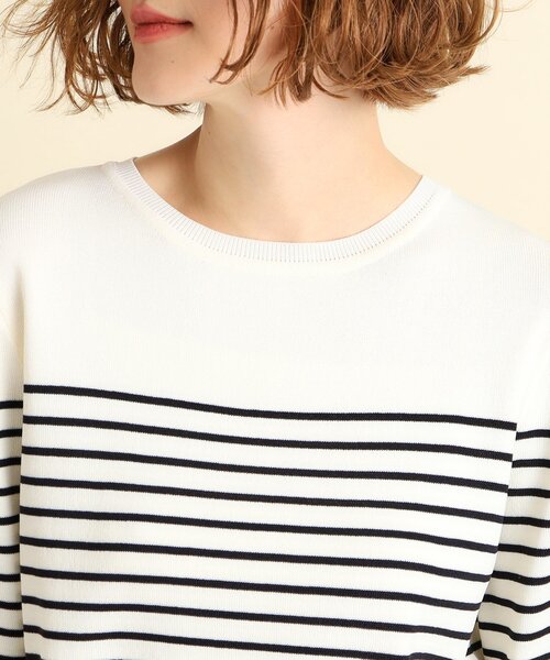 grove（グローブ）の「◆雑誌掲載【多機能】やわらかドライタッチ五分袖プルオーバー（ニット/セーター・レディース・イエロー/ネイビー/アイボリー/ブラック/ライトブルー/ブルーグリーン/アイボリー系2/ナチュラル/ブラック系2・02/03/01/04/05）」の13枚目の写真