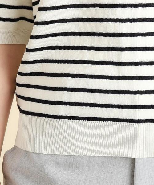 grove（グローブ）の「◆雑誌掲載【多機能】やわらかドライタッチ五分袖プルオーバー（ニット/セーター・レディース・イエロー/ネイビー/アイボリー/ブラック/ライトブルー/ブルーグリーン/アイボリー系2/ナチュラル/ブラック系2・02/03/01/04/05）」の15枚目の写真