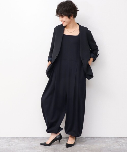 セール】《セットアップ対応》ウォッシャブルノーカラージャケット