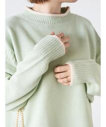 Lugnoncure | 配色ガンジーニット(ニット/セーター)