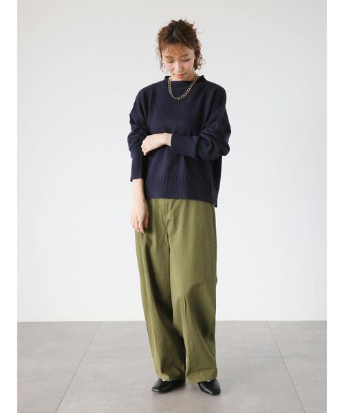 Lugnoncure（ルノンキュール）の「配色ガンジーニット（ニット/セーター・レディース・ネイビー/ミント/オフホワイト・F）」の8枚目の写真