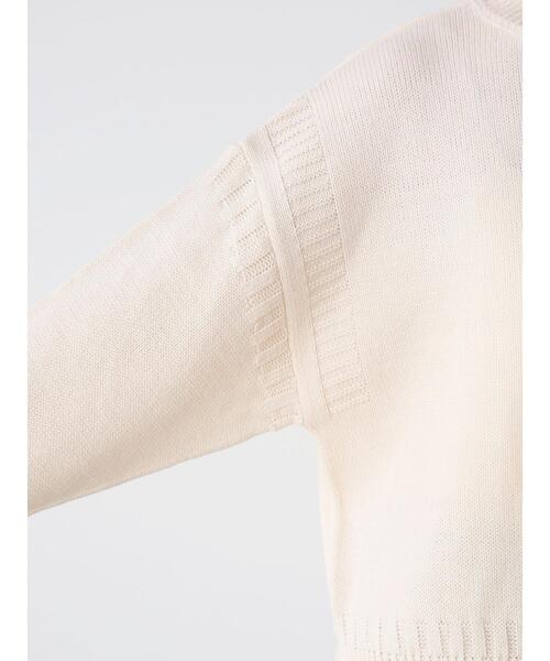 Lugnoncure（ルノンキュール）の「配色ガンジーニット（ニット/セーター・レディース・ネイビー/ミント/オフホワイト・F）」の11枚目の写真