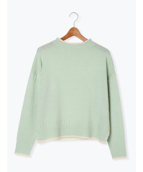 Lugnoncure（ルノンキュール）の「配色ガンジーニット（ニット/セーター・レディース・ネイビー/ミント/オフホワイト・F）」の9枚目の写真