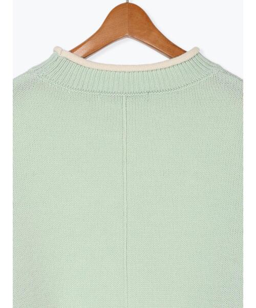 Lugnoncure（ルノンキュール）の「配色ガンジーニット（ニット/セーター・レディース・ネイビー/ミント/オフホワイト・F）」の4枚目の写真