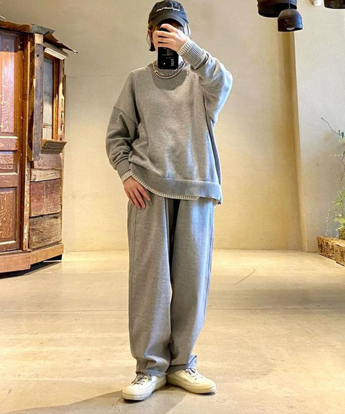 COTTONテンジク バイカラークルーネックプルオーバー（ニット