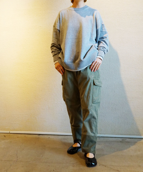 ジャーナルスタンダードラックス　コットンテンジク バイカラークルーネックニット COTTONテンジク バイカラークルーネックプルオーバー（ニット