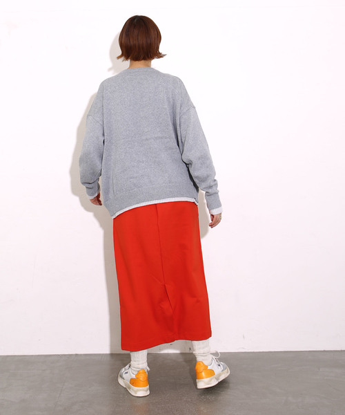 ジャーナルスタンダードラックス　コットンテンジク バイカラークルーネックニット COTTONテンジク バイカラークルーネックプルオーバー（ニット