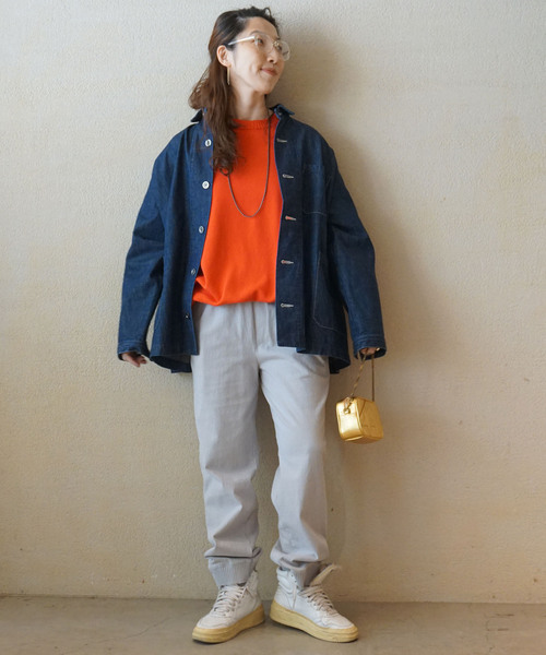 ジャーナルスタンダードラックス　コットンテンジク バイカラークルーネックニット COTTONテンジク バイカラークルーネックプルオーバー（ニット