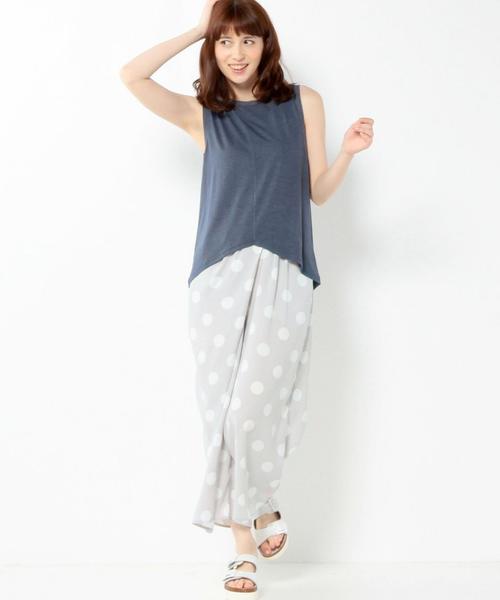 Another Edition(アナザーエディション)の「【WEB限定】◆theFIFTH◆ドットワイドパンツBCtheFIFTH DOT WIDE PT◆「(その他パンツ・レディース・ライトグレー/ネイビー・フリー)」の6枚目の写真