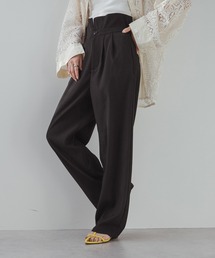 bohmal（ボマール）の「ウエストデザイン2WAYタックワイドパンツ（スラックス）」