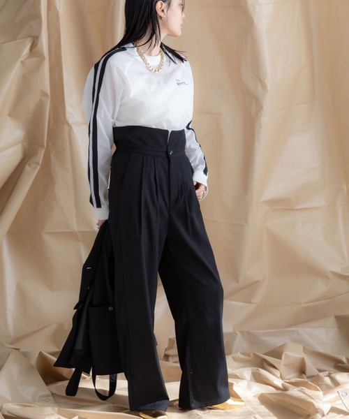 bohmal(ボマール)の「ウエストデザイン2WAYタックワイドパンツ(スラックス・レディース・グレー/ブラック・MEDIUM/SMALL/LARGE)」の19枚目の写真