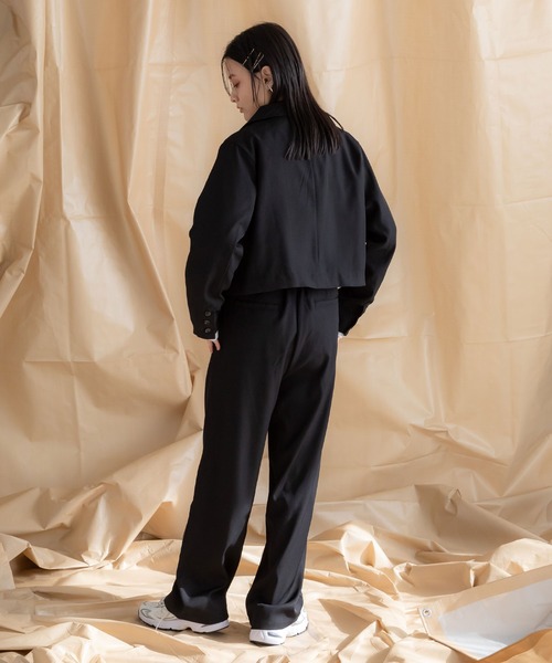 bohmal(ボマール)の「ウエストデザイン2WAYタックワイドパンツ(スラックス・レディース・グレー/ブラック・MEDIUM/SMALL/LARGE)」の10枚目の写真