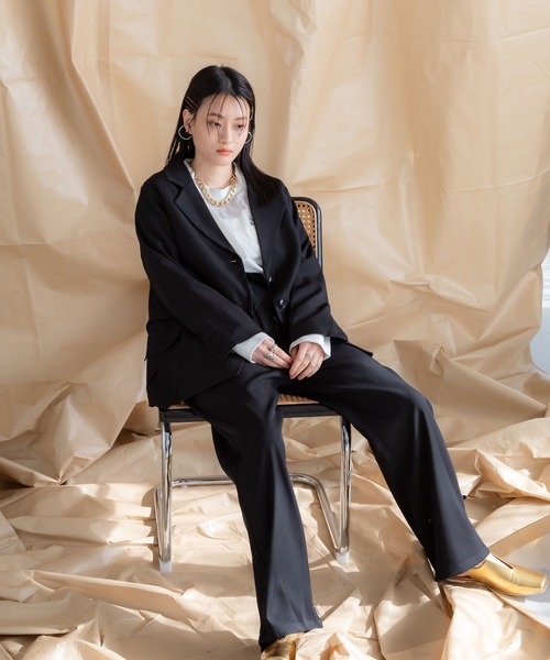 bohmal(ボマール)の「ウエストデザイン2WAYタックワイドパンツ(スラックス・レディース・グレー/ブラック・MEDIUM/SMALL/LARGE)」の13枚目の写真