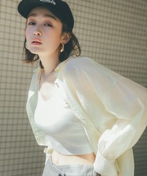 VIS | メタル釦シンプルシアーシャツ(シャツ/ブラウス)