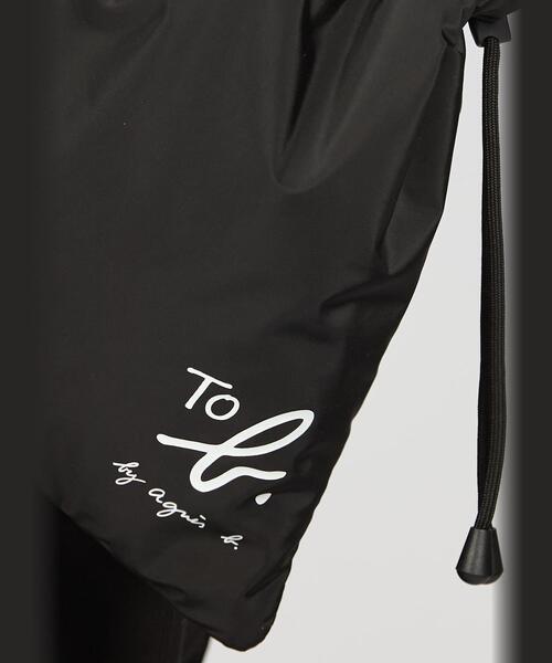 To b. by agnes b.（トゥービーバイアニエスベー）の「WV85 SAC パフィードロウストリング2WAYバッグ（トートバッグ・レディース・ブラック・FREE）」の12枚目の写真