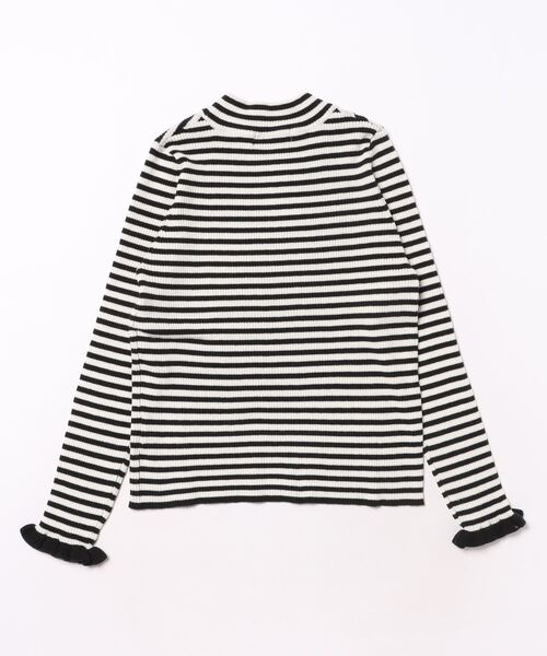 mezzo piano Junior（メゾピアノジュニア）の「ボーダーリブニット（ニット/セーター・キッズ・オフホワイト・S/M/L/LL）」の9枚目の写真